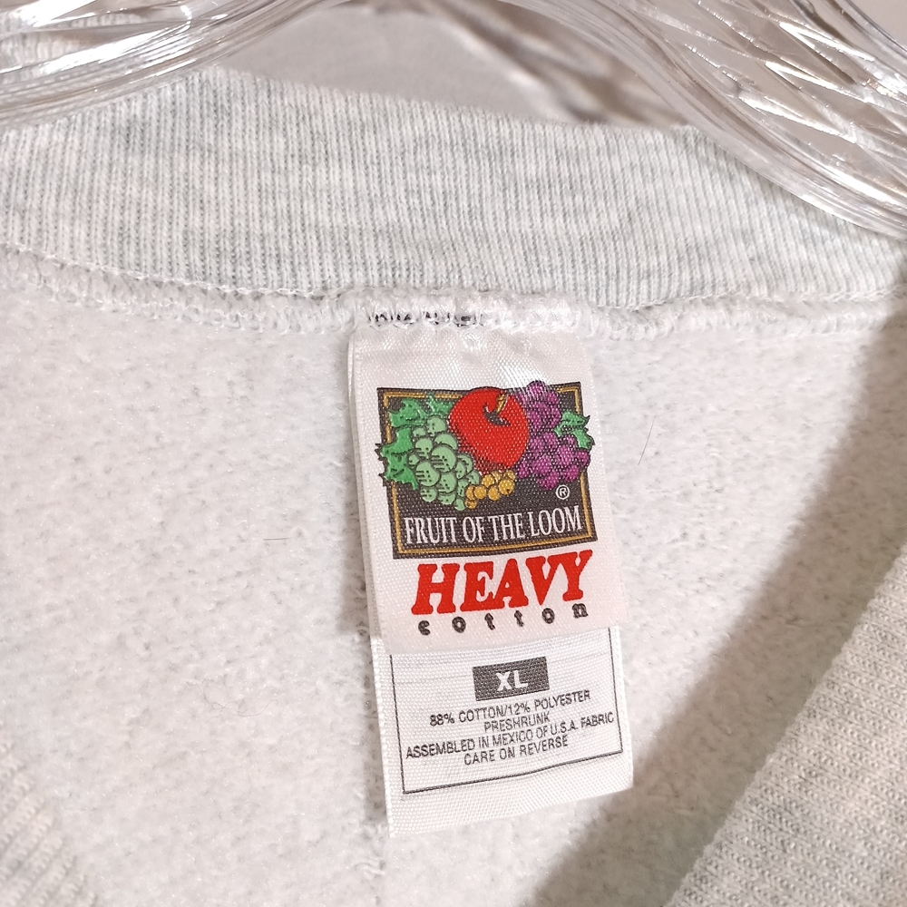 Vintage 90s Fruit of the Loom Heavy Cotton Southwest Wolf Graphic Sweatshirt XL - Picture 5 of 7